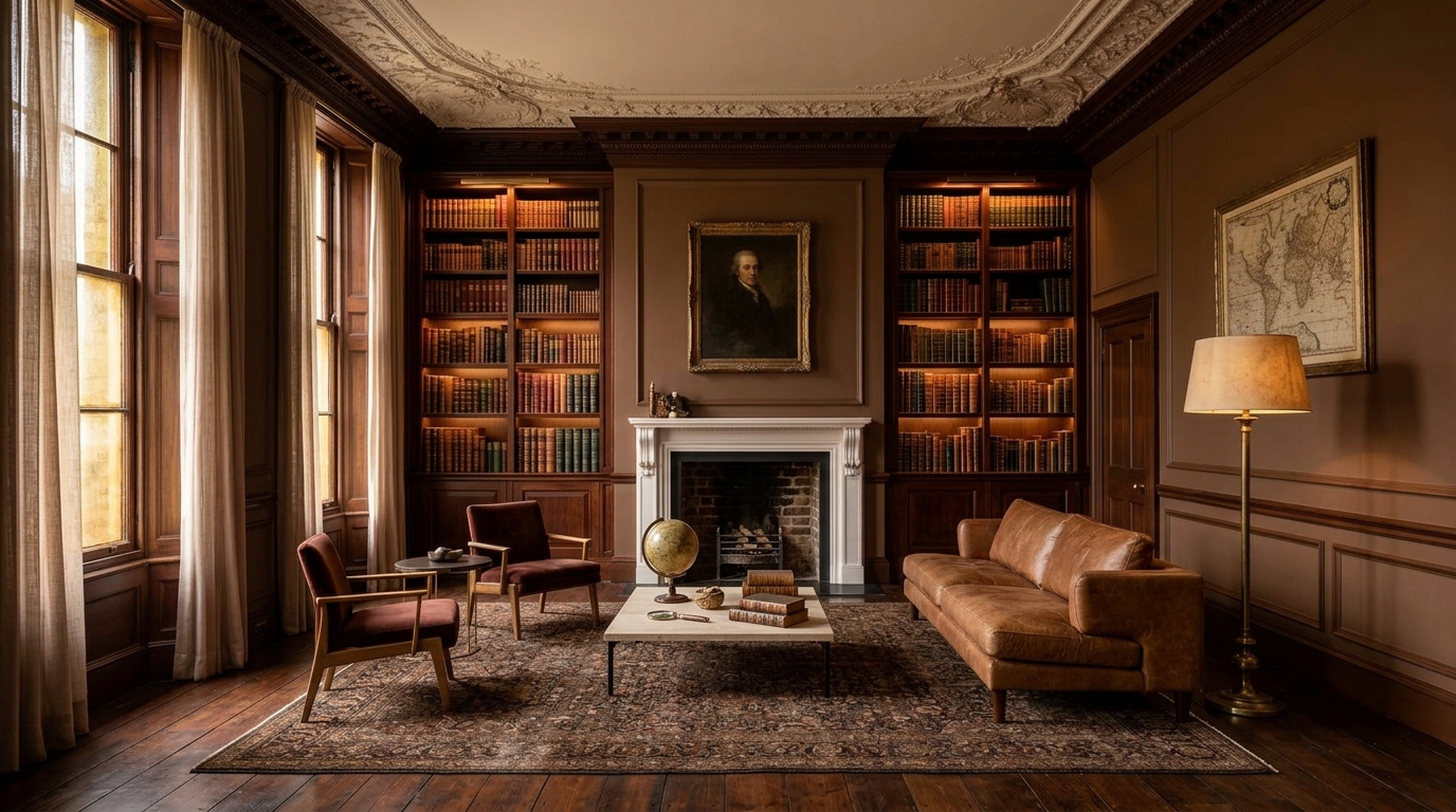 South Ken Bibliothèque applied to the same living room