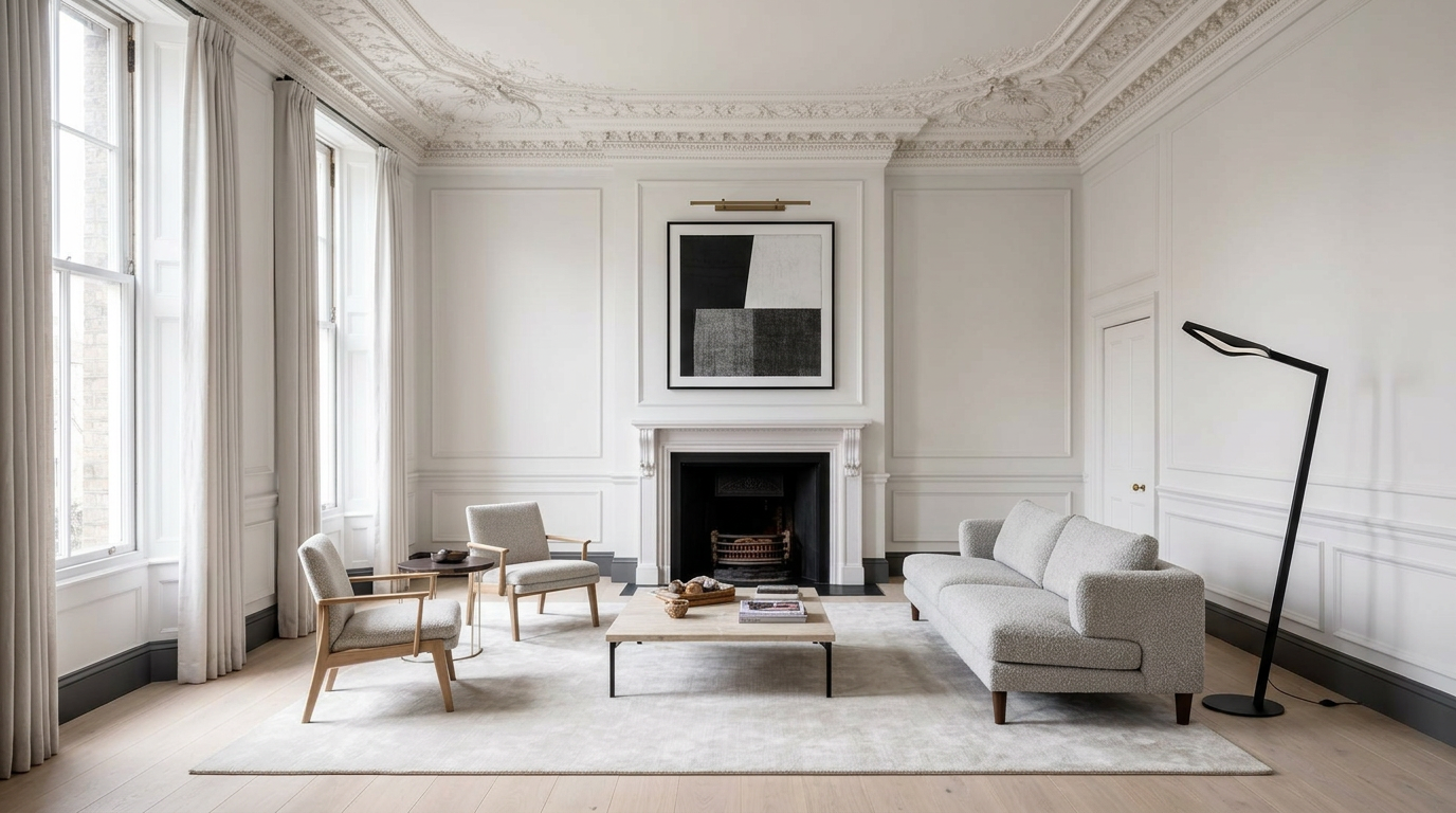 Chelsea Modern applied to the same living room