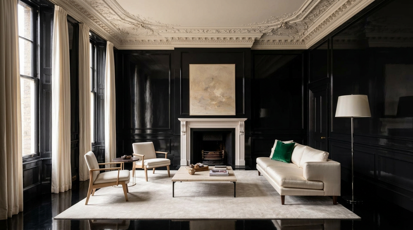 Knightsbridge Couture applied to the same living room