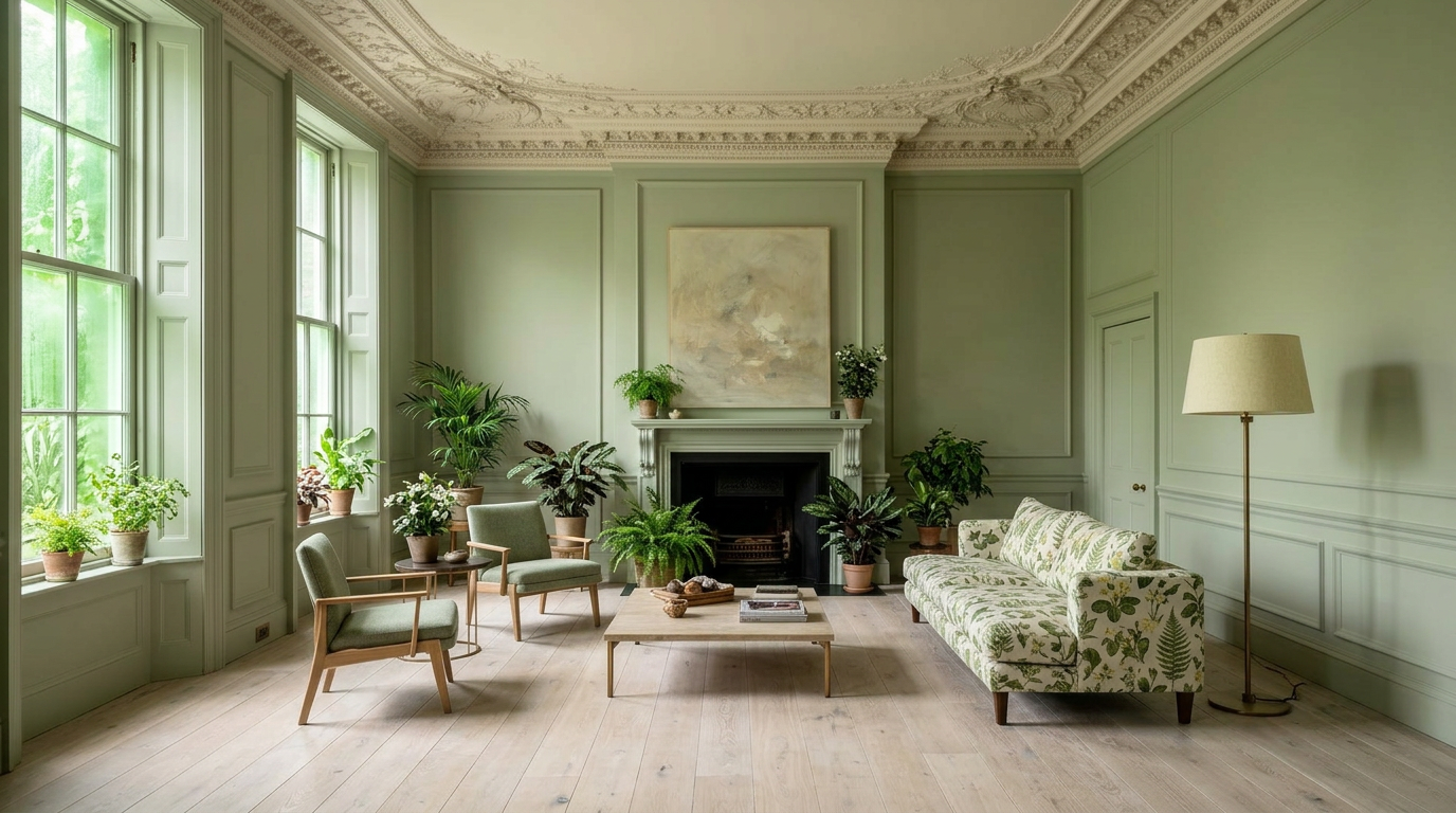 Primrose Garden applied to the same living room